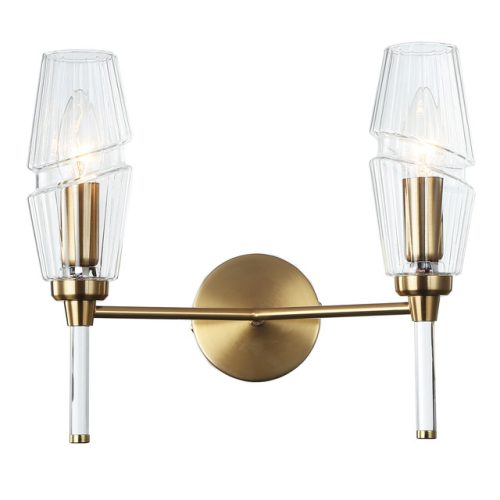 бра AMBRELLA High Light E14х2 40Вт латунь/прозрачный