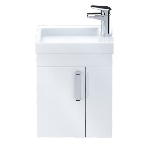 тумба с раковиной подвесная IDDIS Torr 40см полки с права белая