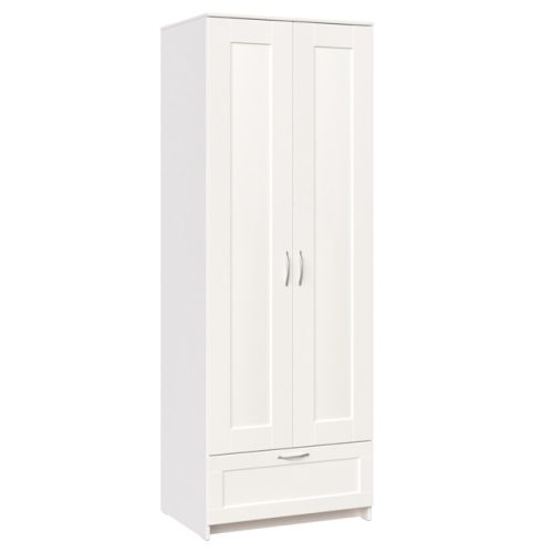 шкаф СИРИУС 2 двери и 1 ящик 782х585х2196мм белый ЛДСП