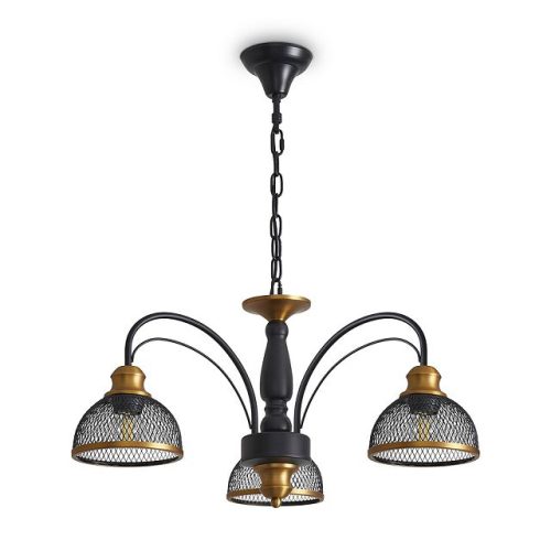 люстра подвесная FREYA Caz E27 3х60Вт черный