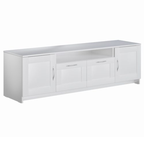 тумба под ТВ СИРИУС 2 двери и 2 ящика 1560x471x412мм белая ЛДСП