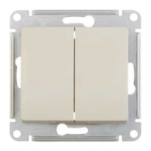 переключатель 2-клавишный SYSTEME ELECTRIC Glossa бежевый
