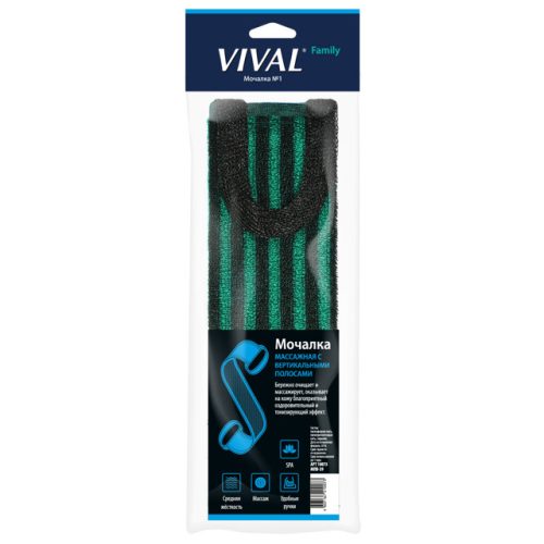 мочалка VIVAL массажная для мужчин, жесткая