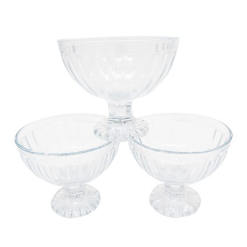 набор креманок KOOPMAN 3шт 10х8см стекло прозрачный