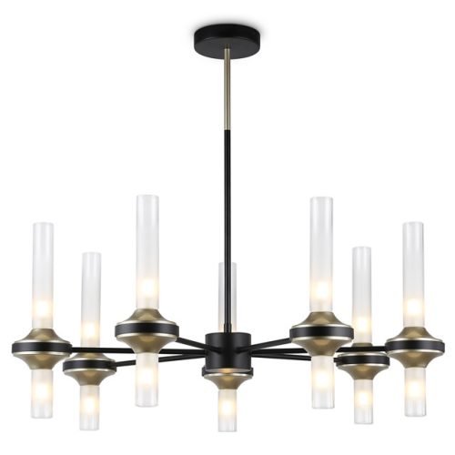 люстра потолочная AMBRELLA High Light G9 14х30Вт черный/золото/прозрачный