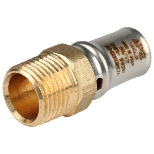 соединитель пресс STOUT 1/2"НРх16 латунь