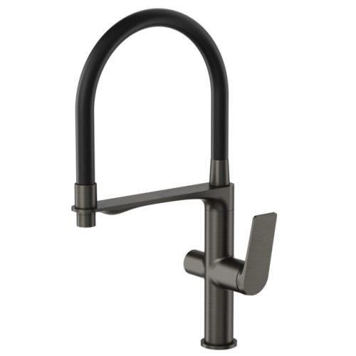 смеситель для кухни TOKITO Mitsuishi гибкий для фильтра латунь вороненая сталь