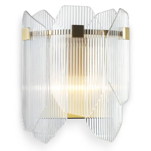 бра AMBRELLA High Light E14х2 40Вт латунь/прозрачный