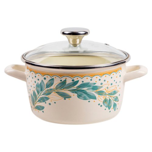 кастрюля METROT Лара 2,5л 18см эмал. сталь с крышкой