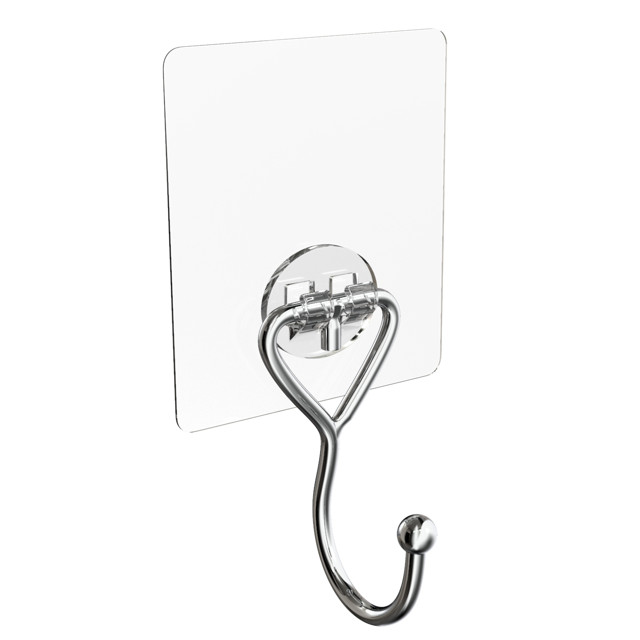 крючок для ванной одинарный KLIEBER lite на силиконовом креплении хром