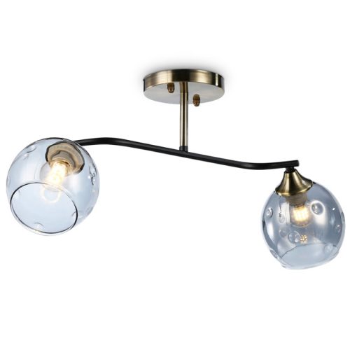 люстра потолочная AMBRELLA Traditional E27х2 40Вт бронза/черный/дымчатый