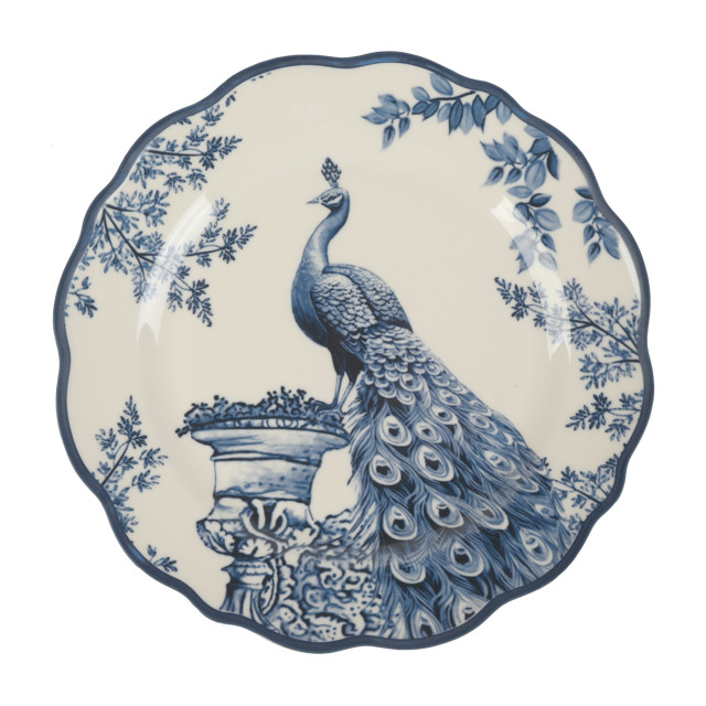 тарелка TODELIA Райский сад 21,5см десертная костяной фарфор