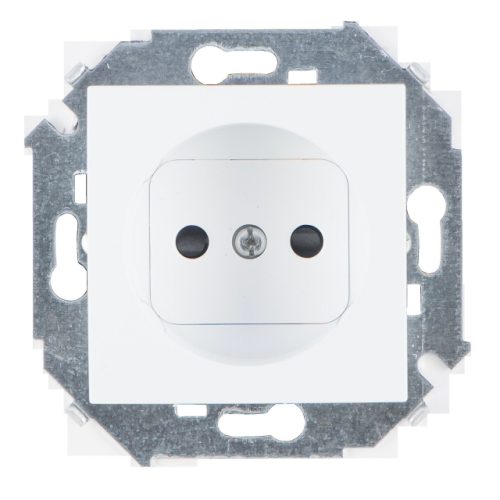розетка 1 пост SIMON серия 15 без заземления белый