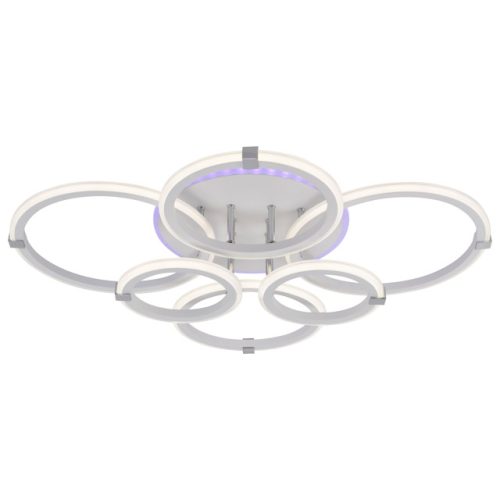 люстра потолочная светодиодная SCHAFFNER Rustico 140Вт +8Вт пластик металл белый