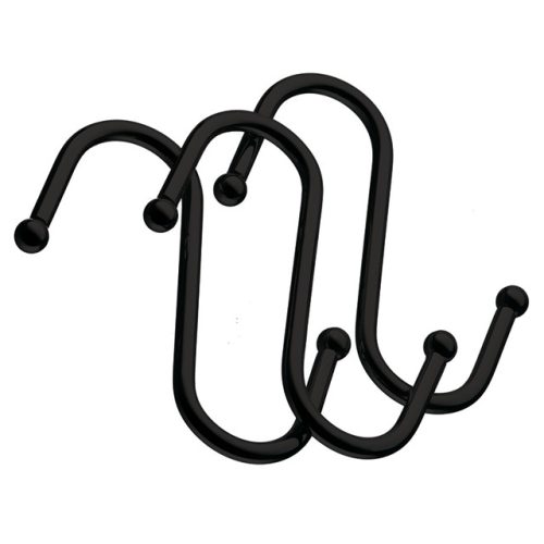 крючок для рейлинга 70x40x12мм черный матовый 3шт декорированный