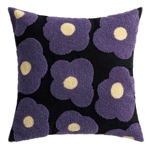 наволочка декоративная TODELIA Цветы-2 45х45см черная, арт. HPW0088A-A