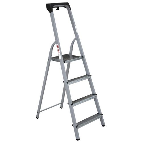 стремянка стальная UGO LOKS 4 ступени с лотком для инструментов