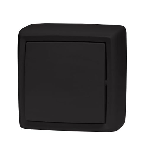 выключатель 1-клавишный DRESDEN 10А черный