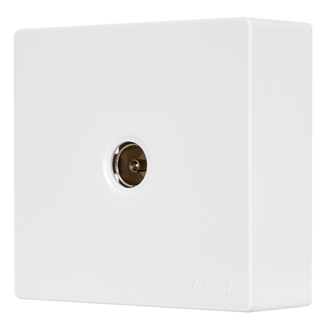 розетка телевизионная 1 пост LEZARD Leto оконечная белый
