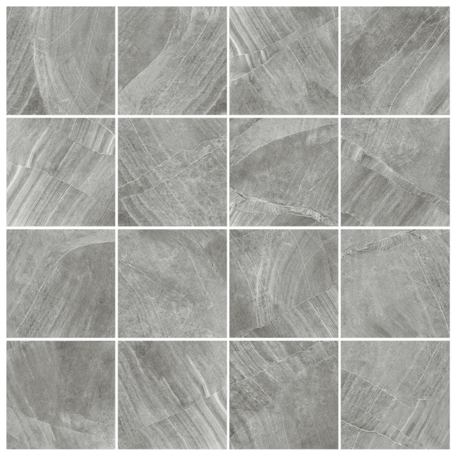 керамогранит New Trend Rock Steel 60х60 матовый карвинг серый