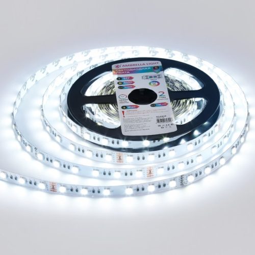 лента светодиодная AMBRELLA 10Вт/м 1000Лм/м 6500К IP20 5м холодный белый