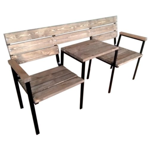 комплект мебели Дуэт Кп-1 150х54х84см скамья и стол дерево/металл