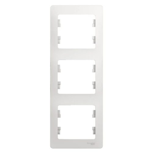 рамка 3 поста SYSTEME ELECTRIC Glossa белый вертикальное