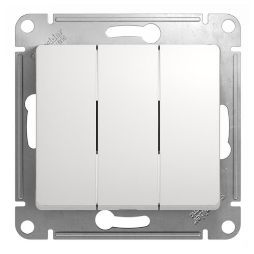 выключатель 3-клавишный SYSTEME ELECTRIC Glossa белый