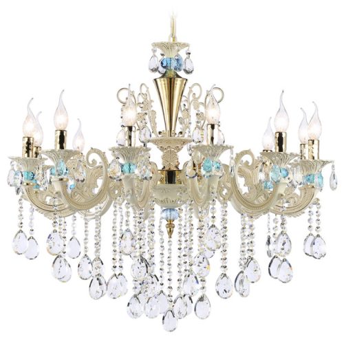 люстра подвесная AMBRELLA Traditional E14х12 40Вт золото/белый/прозрачный