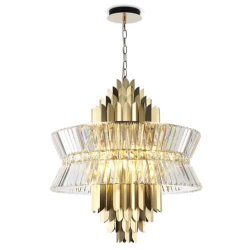 люстра подвесная AMBRELLA High Light E14х18 40Вт латунь/прозрачный