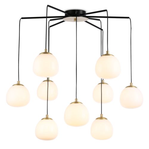 люстра потолочная AMBRELLA High Light G9х9 28Вт золотой песок/черный /белый матовый