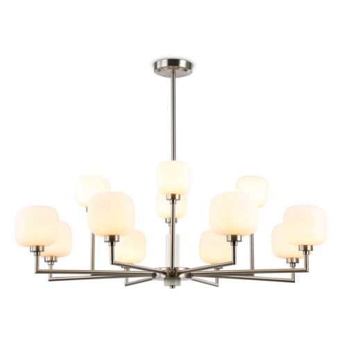 люстра потолочная AMBRELLA High Light G9х12 40Вт сатин никель/белый матовый