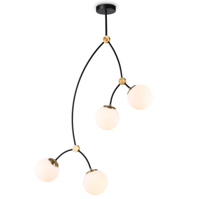 люстра потолочная AMBRELLA Traditional E27х4 60Вт черный/бронза