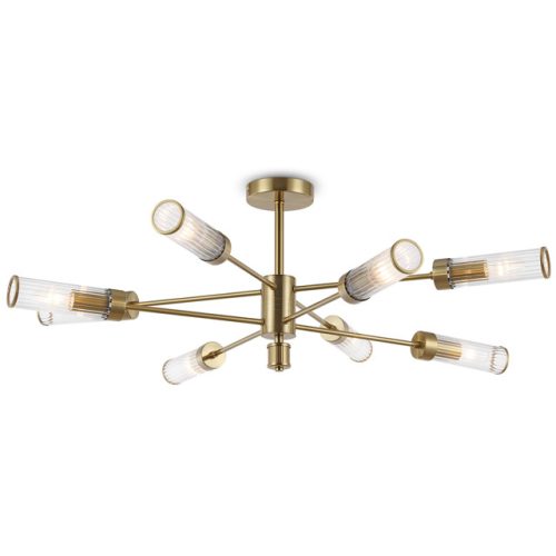 люстра потолочная AMBRELLA High Light E14 8х40Вт латунь/прозрачный
