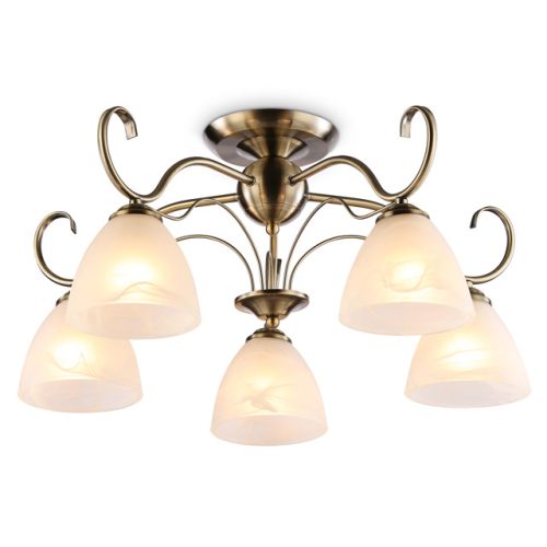 люстра потолочная AMBRELLA Traditional E27х5 40Вт бронза/белый матовый