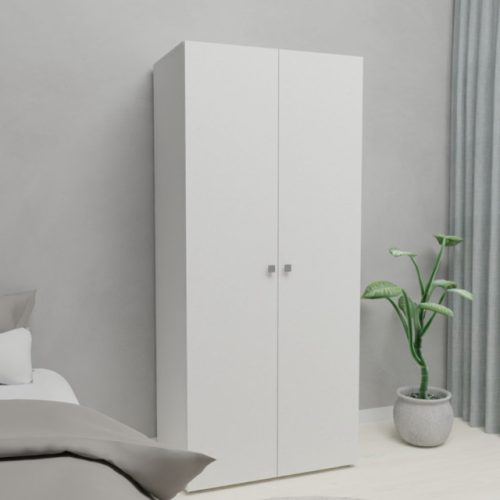 шкаф распашной Соер с полками 800х500х1800мм белый ЛДСП