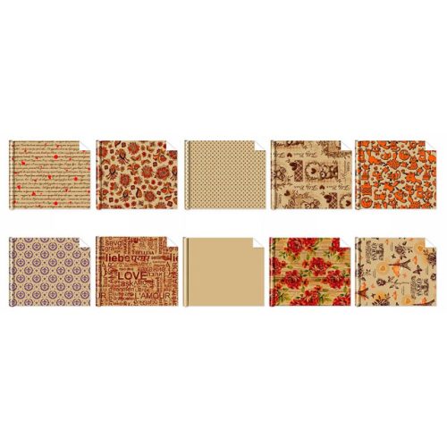 бумага упаковочная Крафт 70х100см ассорти в асс-те