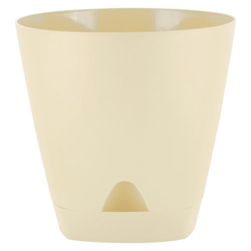 горшок с прикорневым поливом Amsterdam 1,35л d14см h13см сливочный пластик