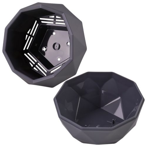 кашпо Топаз 0,45л пластик антрацит