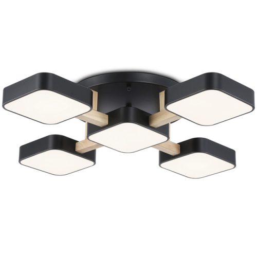 люстра потолочная AMBRELLA Comfort LED 90Вт 6000К 7200Лм черный/дерево