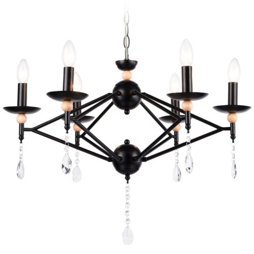 люстра подвесная AMBRELLA Traditional E14х6 40Вт черный