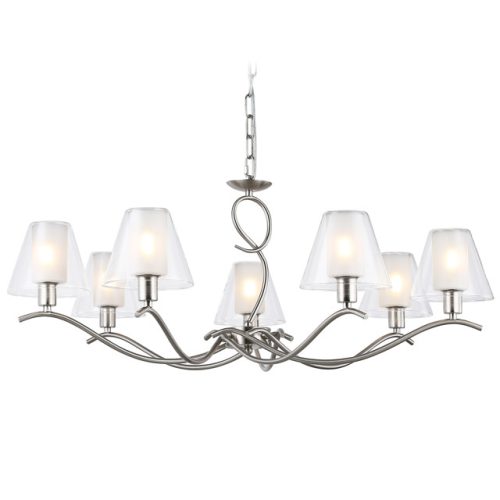 люстра подвесная AMBRELLA High Light E14 7х40Вт никель/белый матовый