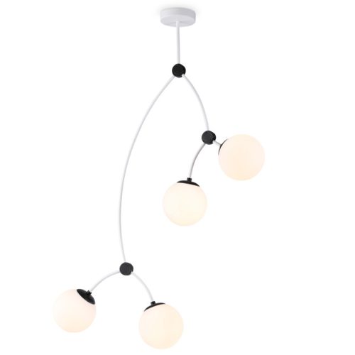 люстра потолочная AMBRELLA Traditional E27х4 60Вт белый/черный