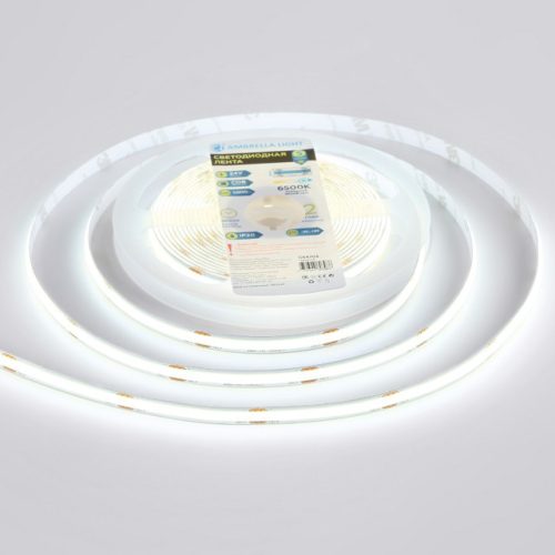 лента светодиодная AMBRELLA COB 12Вт/м 1000Лм/м 6500К IP20 5м холодный белый