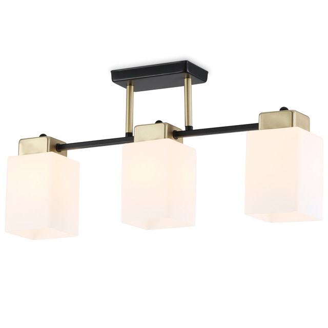 люстра потолочная AMBRELLA Traditional E27х3 60Вт черный/золото