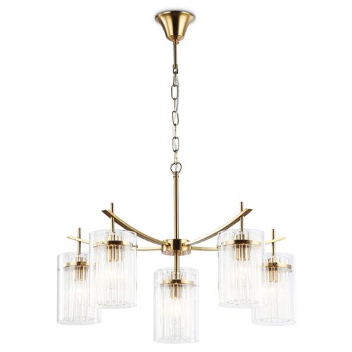 люстра подвесная AMBRELLA High Ligh E14х6 40Вт латунь/прозрачный