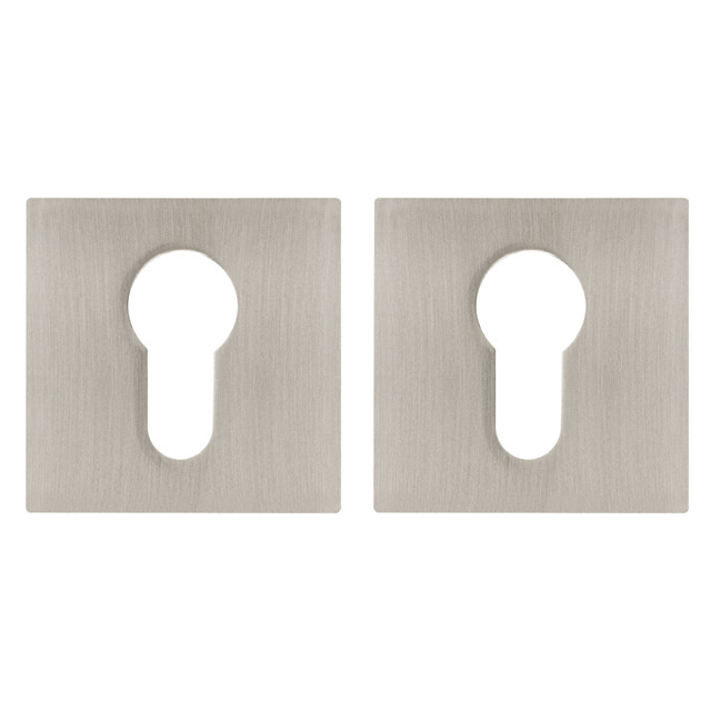 накладка под цилиндр AJAX ET JS SN квадрат 6мм матовый никель