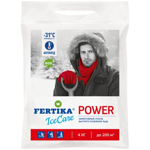 реагент противогололедный  FERTIKA IceCare POWER -31°C 4 кг
