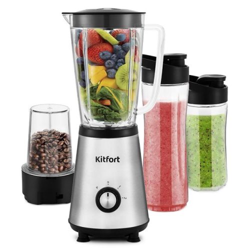 блендер KITFORT КТ-1340-3 350Вт 1л кофемолка/бутылки металлик