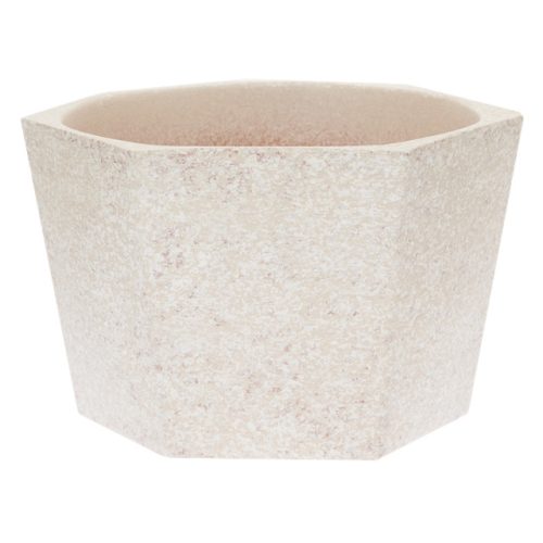кашпо керамическое Бежевый камень 0,7л d12см h8,5см шестигранник